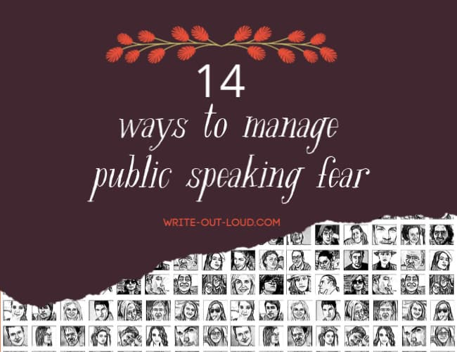 Label: 14 ways to manage public speaking fear.