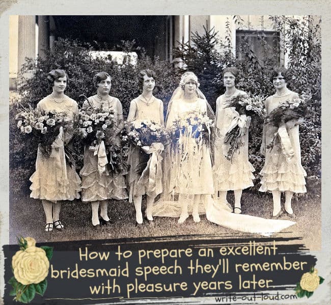 how to make a wedding speech bridesmaid