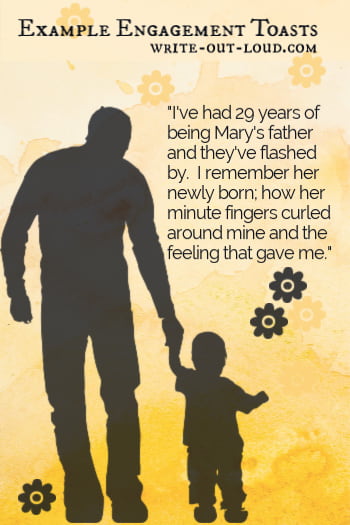 Image: silhouette of a man holding the hand of a toddler. Text: I've had 29 years of being Mary's father.I remember her newly born; how her minute fingers curled around mine.