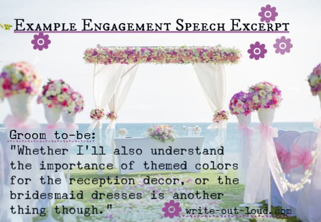 Image: Flowery bridal archway in beach setting: Text: Whether I'll also understand the importance of themed colors for the reception decor, or the bridesmaid dresses is another thing though.