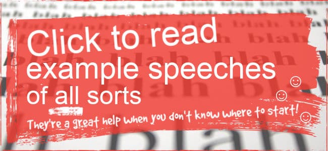 Graphic: Click to read example speeches of all sorts.
