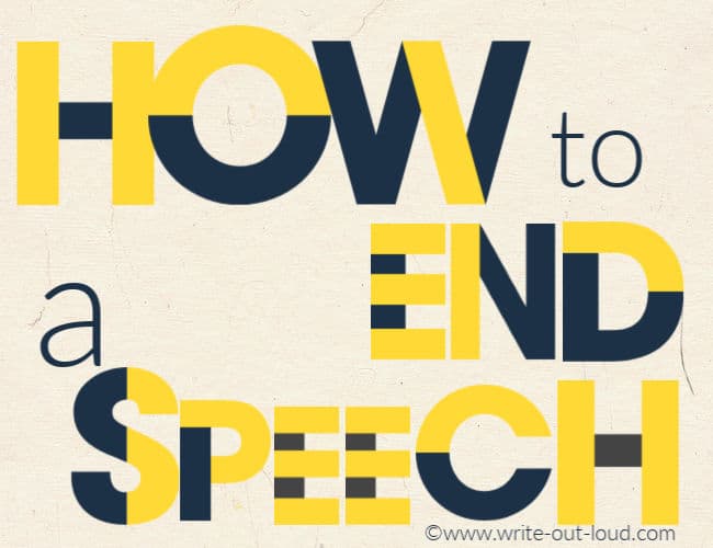 Graphic- how to end a speech