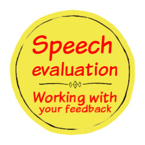 giving a speech evaluation