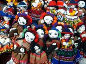 crowd of dolls