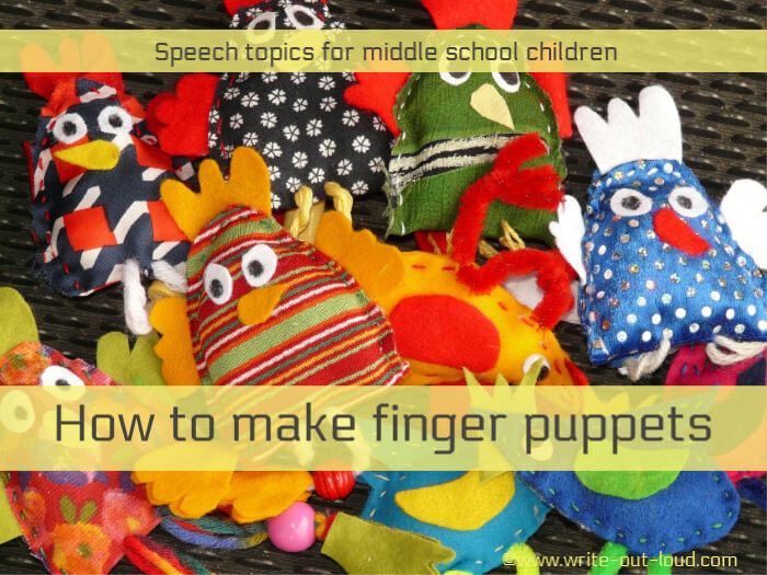 Image: - a collection of colorful handmade finger puppets. Text: How to make finger puppets.
