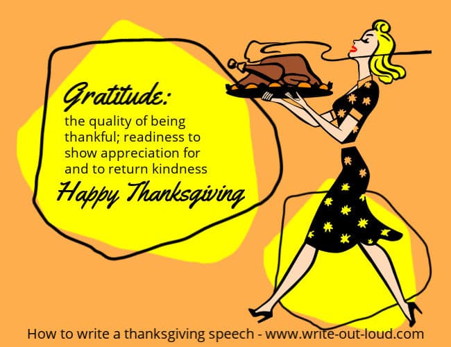 a speech on thanksgiving