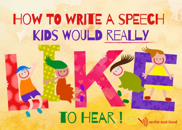 writing a speech kindergarten