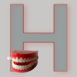 Image: Letter H - with a set of wind-up teeth!