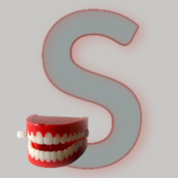 Image: Letter S - with a set of wind-up teeth!